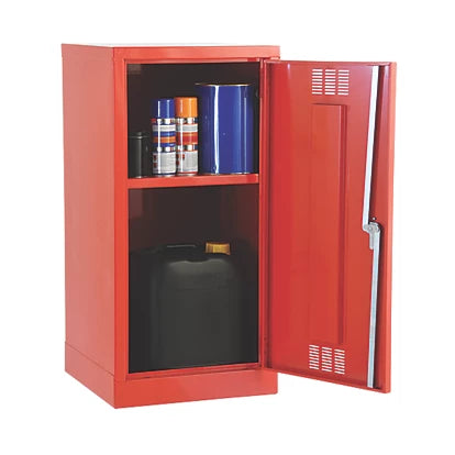 Heavy Duty Red 1-Shelf Pesticide Cabinet Safe Storage For Pesticides & Chemicals