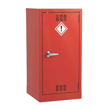 Heavy Duty Red 1-Shelf Pesticide Cabinet Safe Storage For Pesticides & Chemicals