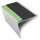 Enhanced Stair Safety 60 x 55mm Tredsafe Non-Slip Nosing with Glow Feature
