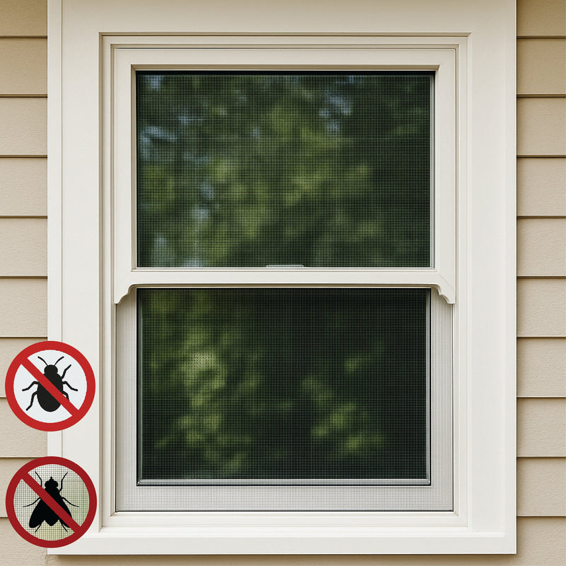 Black Woven Aluminium Fly Screen - Insect Mesh for Windows & Doors