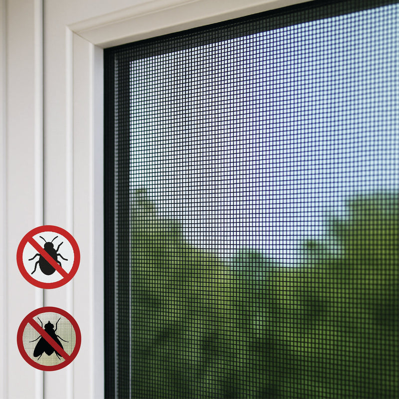 Black Plastic Fly Screen Mesh - Lightweight Insect Mesh for Doors & Windows