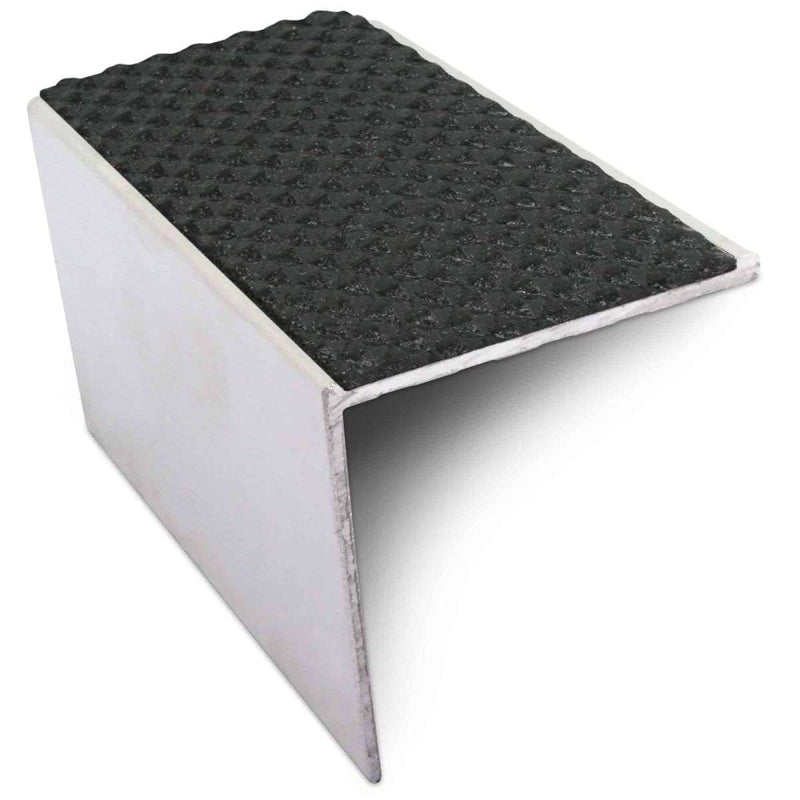 Tredsafe® DDA Aluminium Stair Nosing 56mm x 55mm Non-Slip PVC Insert Commercial-Grade Safety Trim