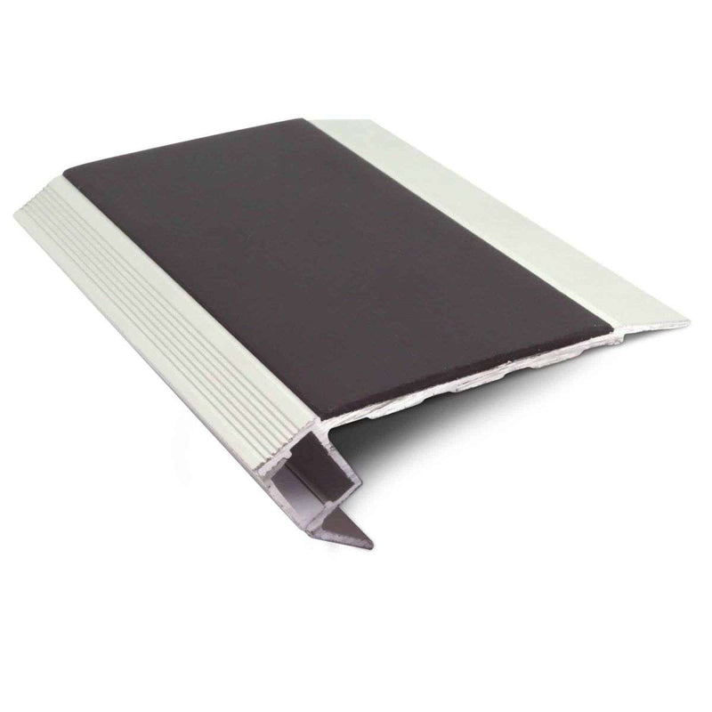 Vision Light Down 76.5mm x 26mm LED Stair Nosing Non-Slip Premium Anodised Matt Silver Commercial-Grade Customizable Lighting Options