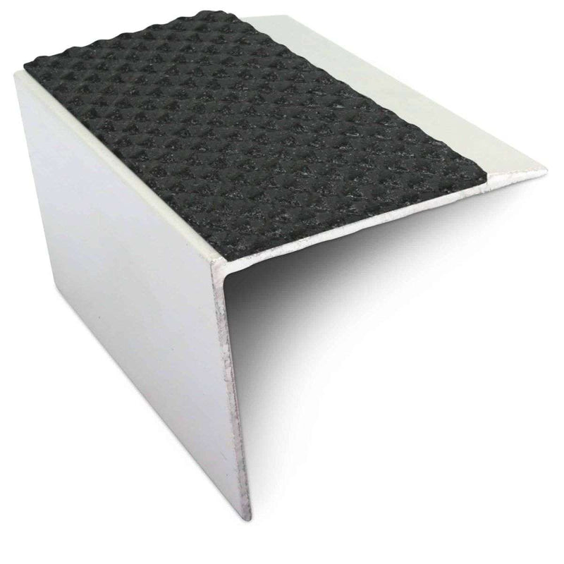 Tredsafe® DDA Compliant Aluminium Stair Nosing 67mm x 55mm Premium Non-Slip Edge Trim with PVC Insert Commercial & Industrial Use