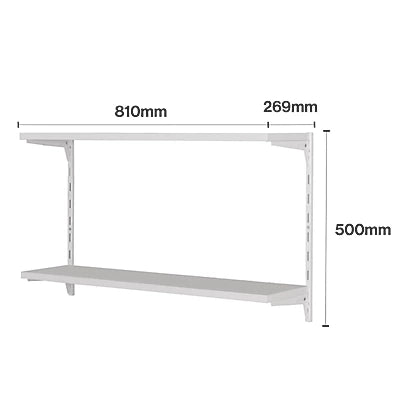 High Durable 2-Tier Powder-Coated Steel Bookshelf Kit Storage For Home & Offices