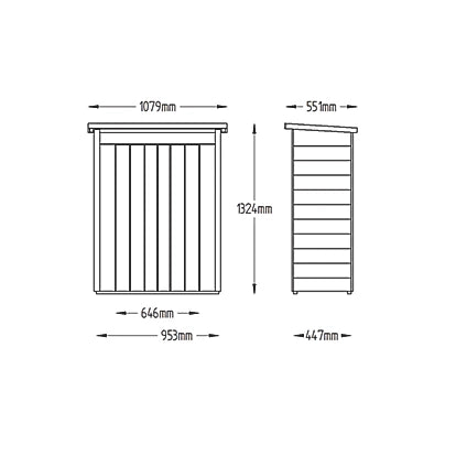 Industrial Quality Pent Shiplap Garden Store For Outdoor Areas