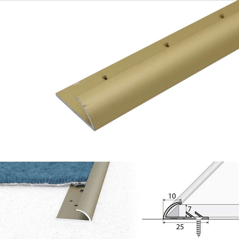 Premium 10mm Anodised Aluminium Carpet Trim Durable Easy-to-Install for Vinyl & Hard Flooring