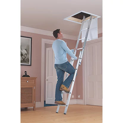 Heavy Duty Aluminium Loft Ladder Professional Use - 2.69m