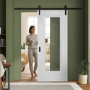 White Internal Primed Elegance Lancaster 1 Light Clear Gl...