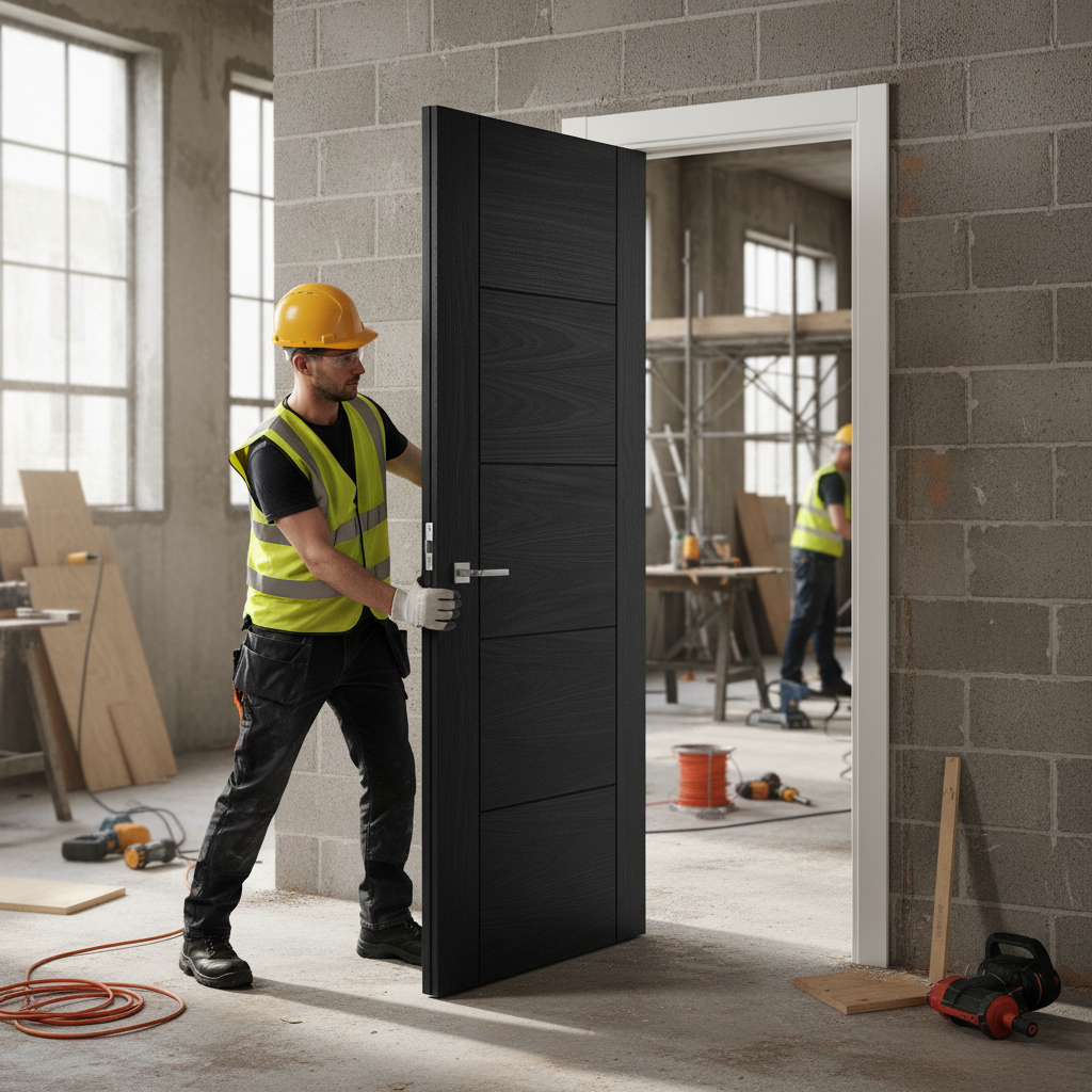 Fully Finished Oak Fire Door with FD30 Rating