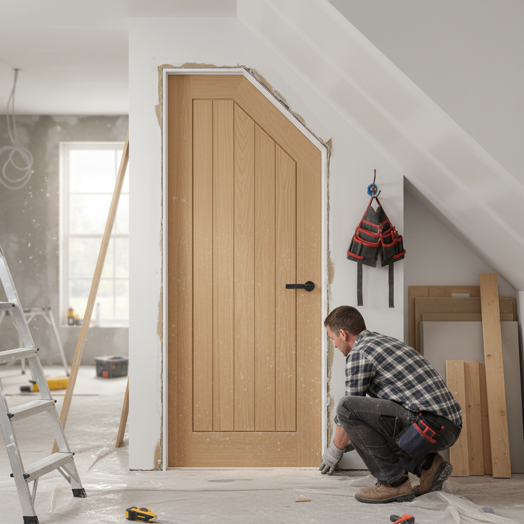 Made-to-Measure Angled Under-Stair Cupboard