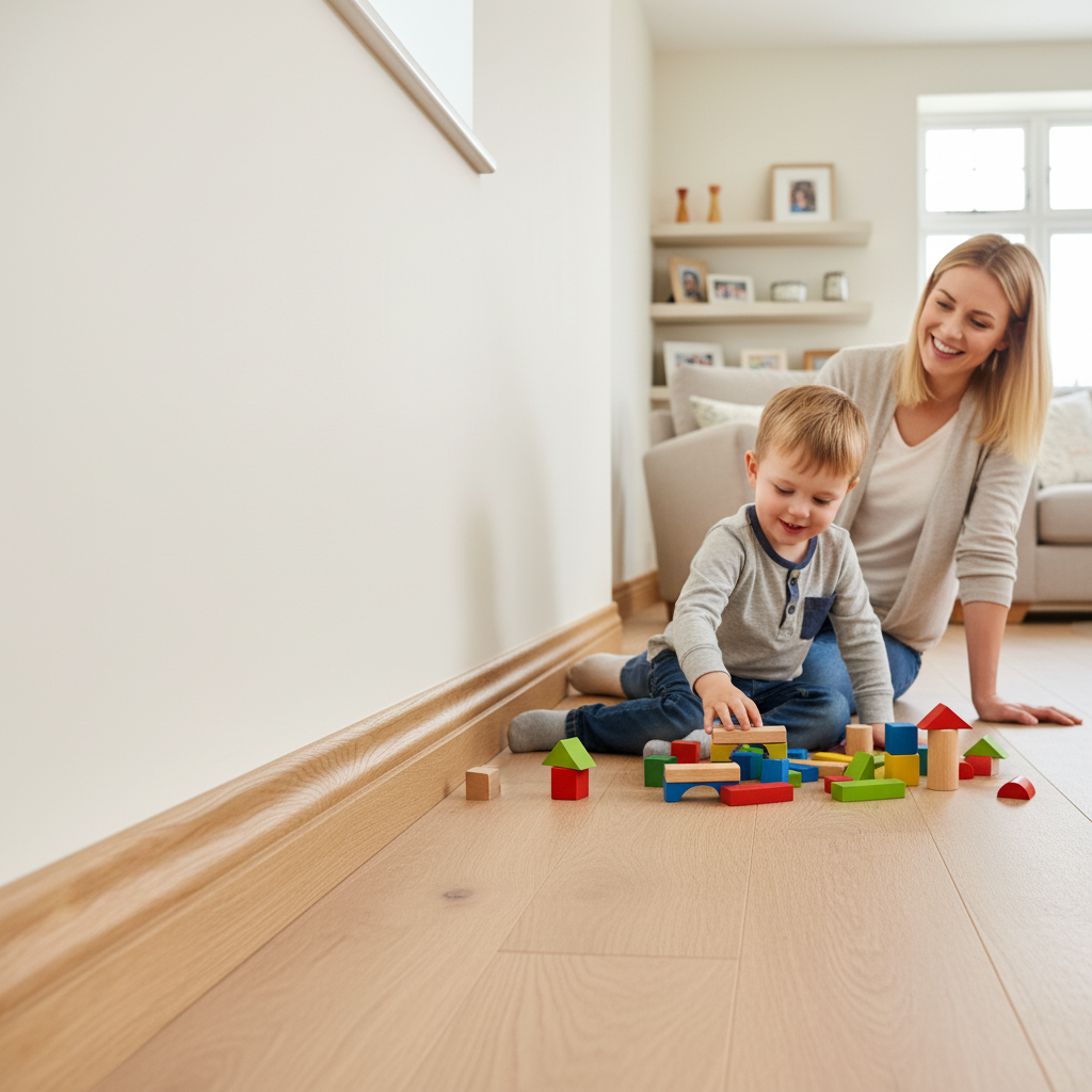 Fully Finished 2.4m Ogee Skirting Board - Stylish Oak Design
