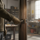 Square Lever Door Handle with Black Nickel Finish for Mod...