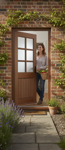 Premium Unglazed Hardwood External Door - 44mm Thick Engineered Construction with Solid Hardwood Lippings and Veneer