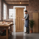 Unfinished 1930's DX 4 Panel Internal Door - Solid Engine...