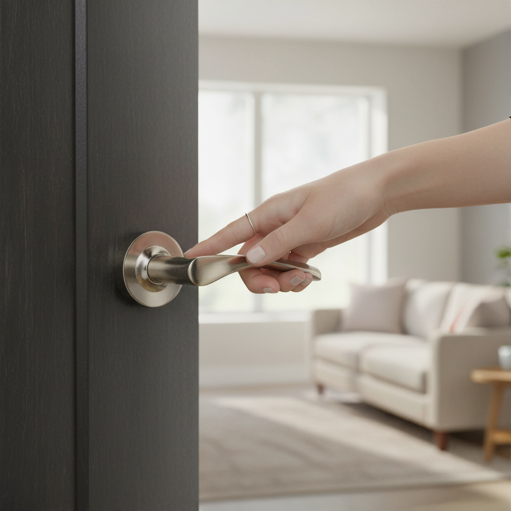 Premium Designer Twist Lever Door Handle Set in Polished Chrome & Satin Nickel - Complete Hardware Solution for Internal Doors