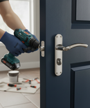 Professional Lever on Backplate Bathroom Lock with Keylock Options and Versatile Configurations for Enhanced Security