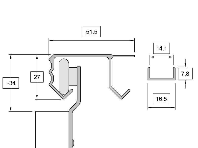 Industrial Grade Aluminium Wardrobe Door Gear For Wardrobes And Storage Spaces