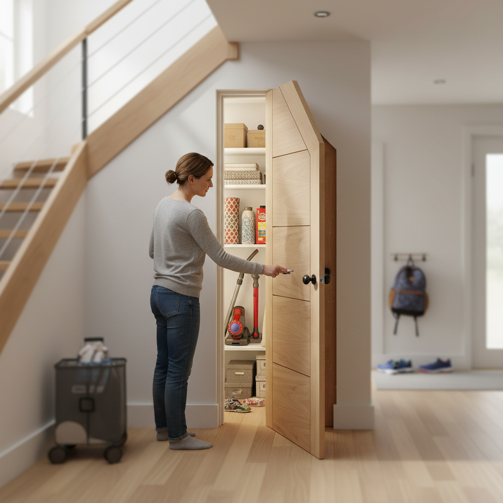 Oak Internal Unfinished Parma Angled Under-Stair Made-to-...