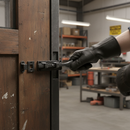 Antique Ornate Straight Door Bolt - Elegant Black Finish