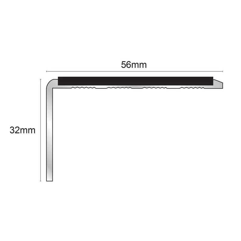 Aluminium Stair Nosing with PVC Insert – Designed for Safety & Compliance