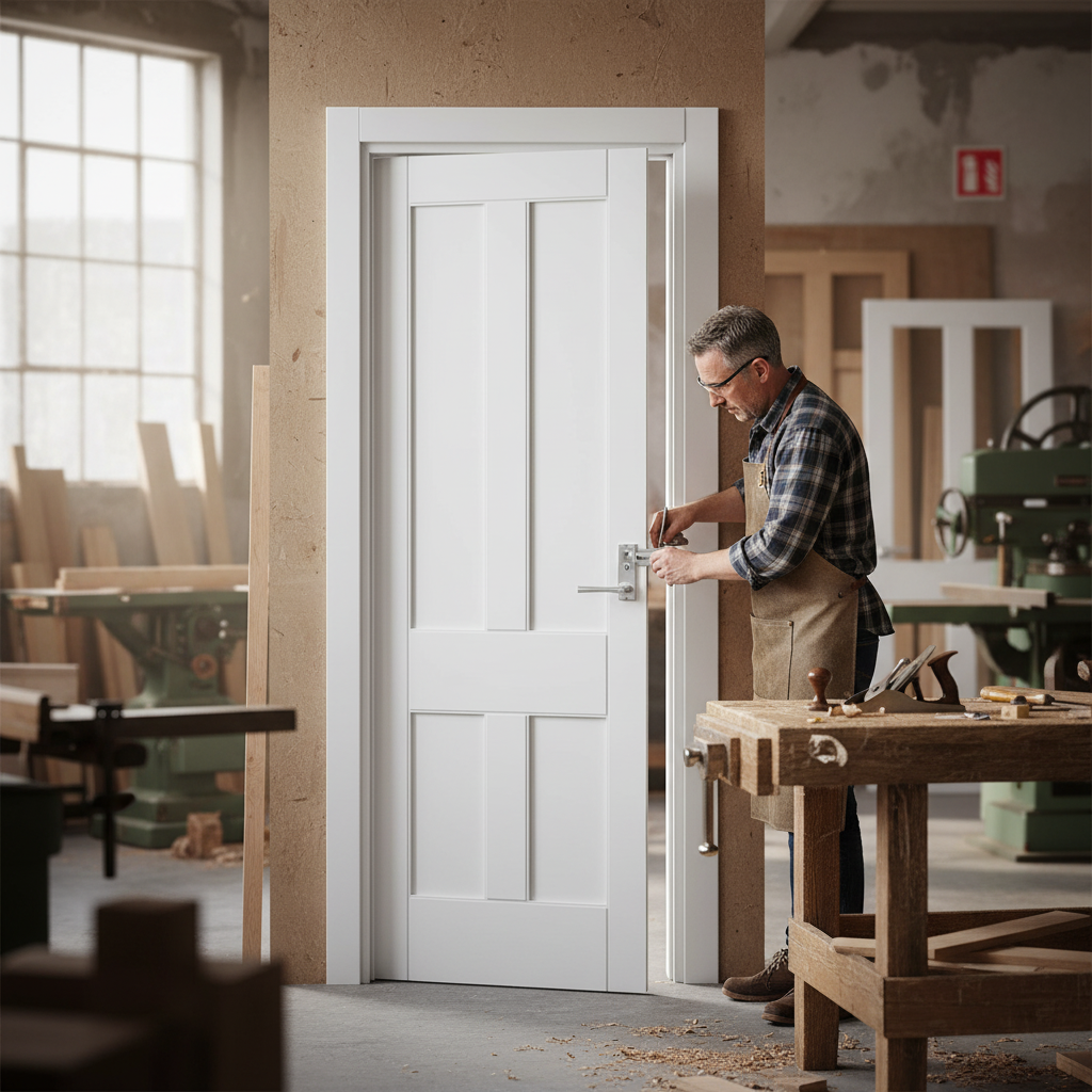 Internal Primed Four-Panel Door - Timeless Design