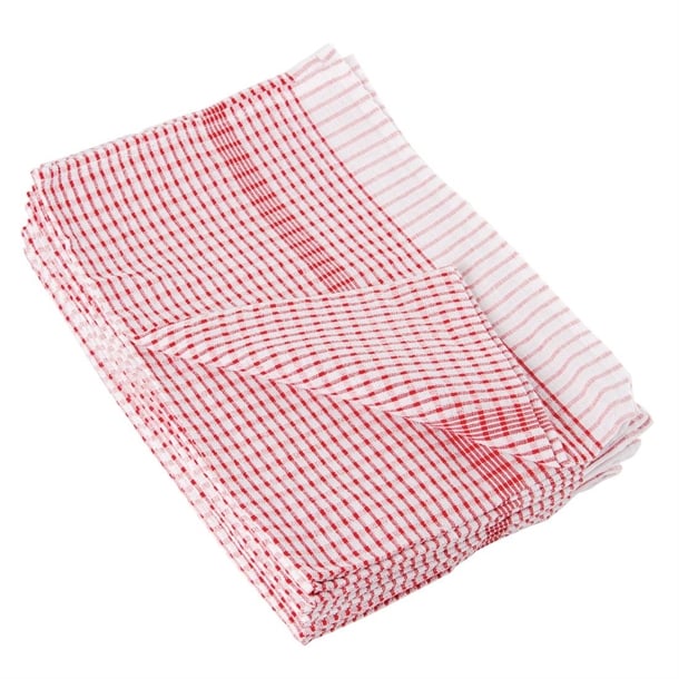 Vogue Wonderdry Red Tea Towels (Pack 10)