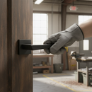 Designer Square Lever Door Handle in Matt Black Finish