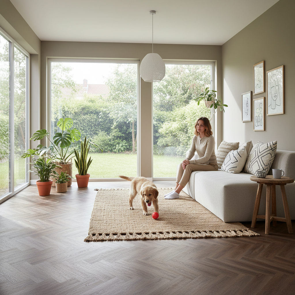 Premium Heavy Duty Herringbone Vinyl Flooring - 5.5mm Rigid Core with Waterproof Surface and Valinge 5G-i Click System