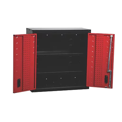 High-Performance Red & Black Steel Garage Wall Unit - 764mm