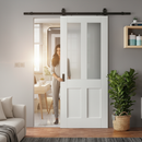 White Internal Victorian 2 Panel 2 Light Obscure Glass Sl...