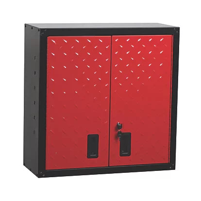 High-Performance Red & Black Steel Garage Wall Unit - 764mm