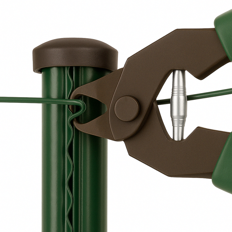 Green Chain Link Fence and Post Kit – L-Shaped Run, Complete Installation Set