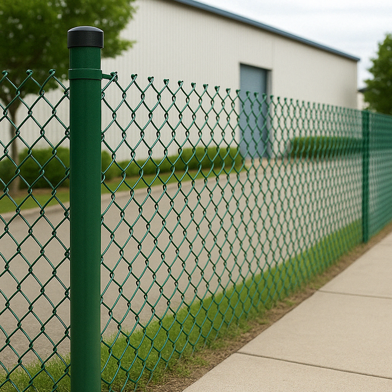 Chain Link Fencing – 1800mm (6ft) Galvanised Steel Rolls - Green PVC Coated