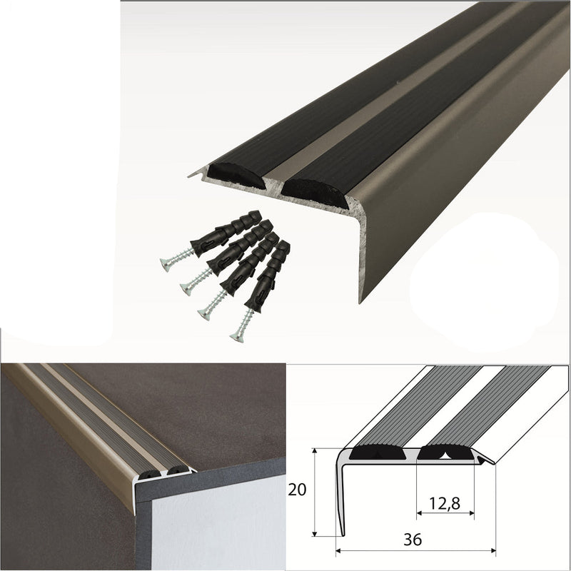 Premium Stair Nosing with Anti-Slip Grip Perfect for High-Traffic Areas