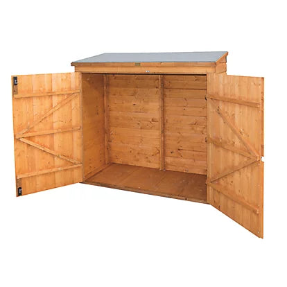 Heavy Duty Shiplap Pent Timber Bike Store For Storing Garden Tools & Bicycles