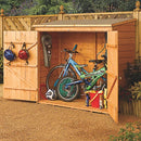 Heavy Duty Shiplap Pent Timber Bike Store For Storing Garden Tools & Bicycles