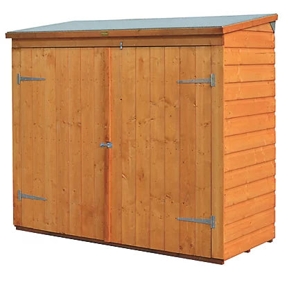 Heavy Duty Shiplap Pent Timber Bike Store For Storing Garden Tools & Bicycles