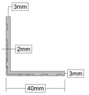 High-Durable Matt Aluminium Checker Angle 40mm For Internal And External Use