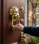 Premium Lion Head Door Knocker for Exterior Doors with Complete Fixings for Easy Installation