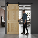 Clear Pine Internal Unfinished 6 Panel Sliding Door