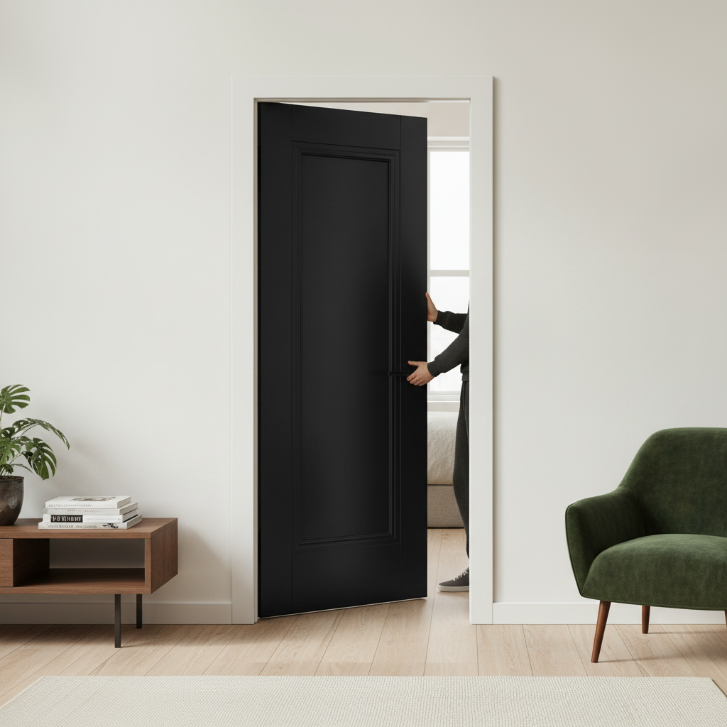 Premium Made-to-Measure Fully Finished Internal Door with Clear Glass Panel for Contemporary Homes