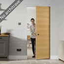 Premium Oak Flush Pocket Door Set with No Bottom Track and Adjustable Doorstop - High-Quality Professional Grade for Industrial and Commercial Appl...