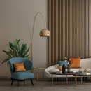 Light Walnut Acoustic Slat Wall Panelling