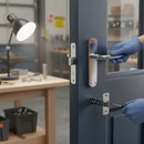 Lever on Backplate Door Handle Set - Polished Chrome