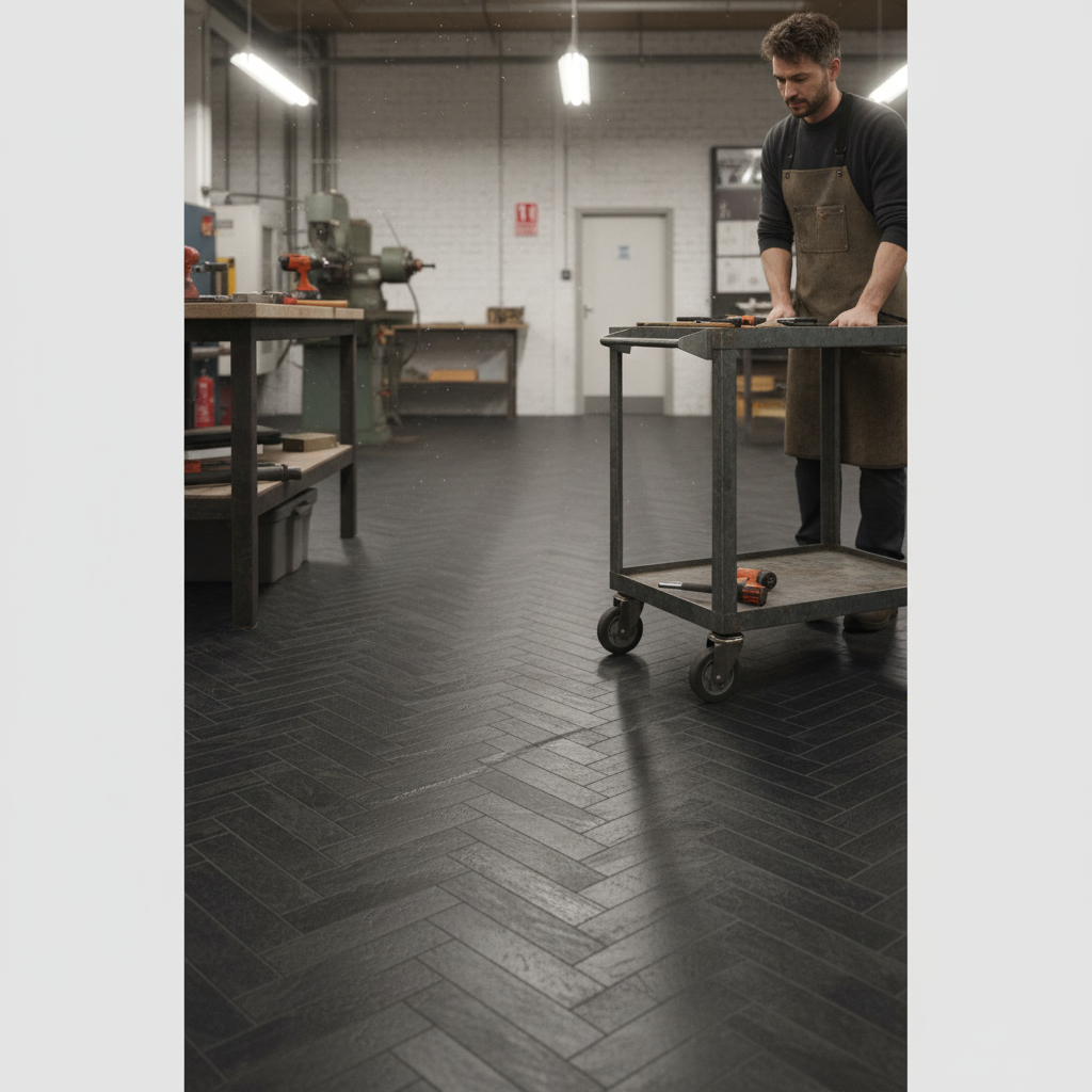 Water-Resistant 8mm Ultra Matt Laminate Flooring - Black ...