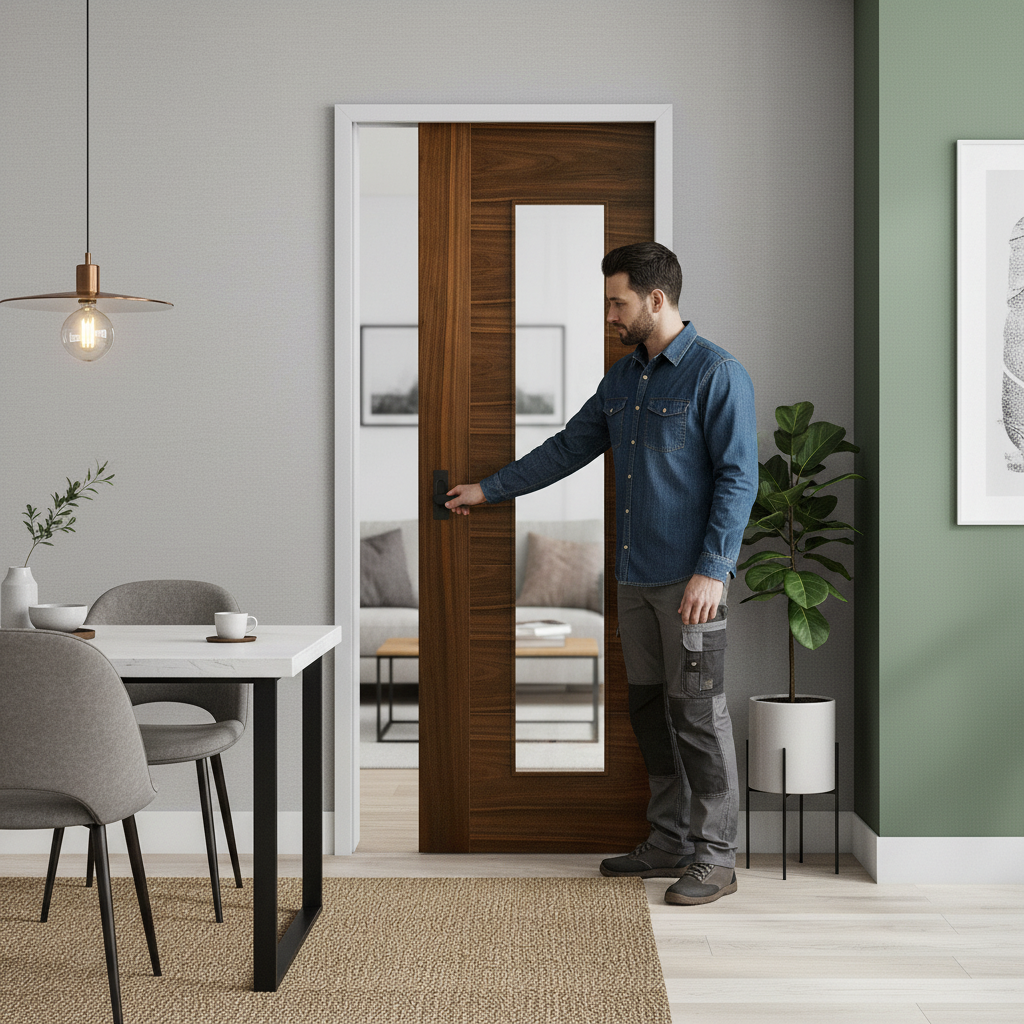 Fully Finished Internal Pocket Door Set