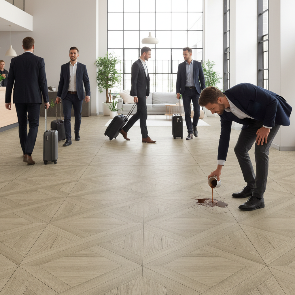 6.5mm Embossed Rigid Core Vinyl Flooring with UV Coating