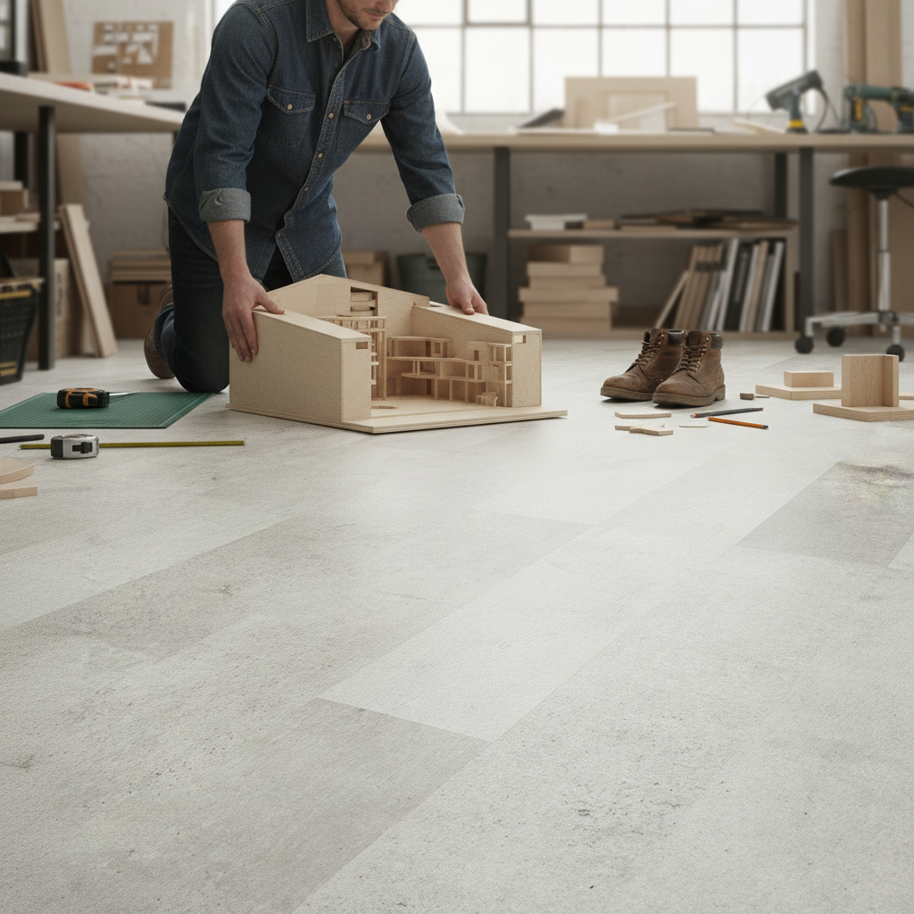 8mm Thick Stone Effect Laminate Floor Tiles