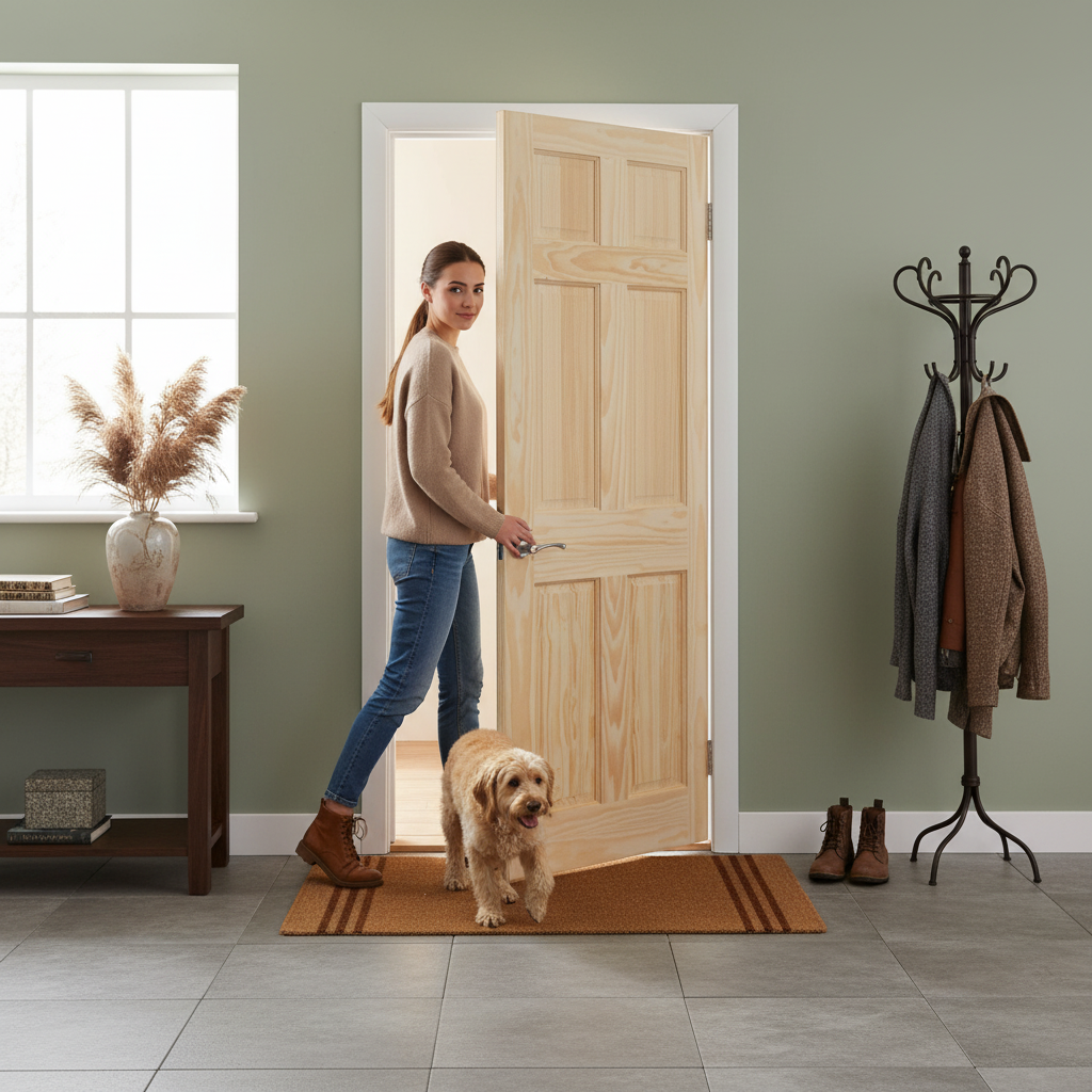 Clear Pine Unfinished 6 Panel Interior Door